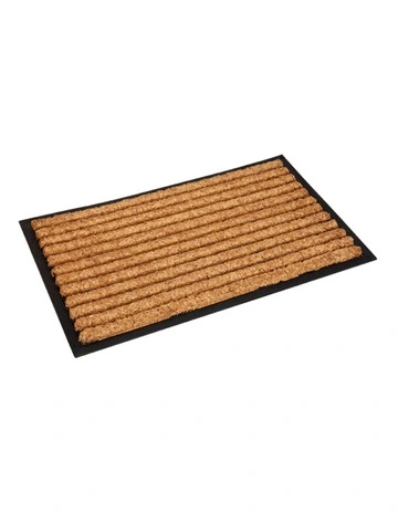 Stripes Rubber Bordered Coir Doormat 45x75 cm