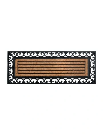 45x120cm Nautica Rubber Bordered Coir Doormat