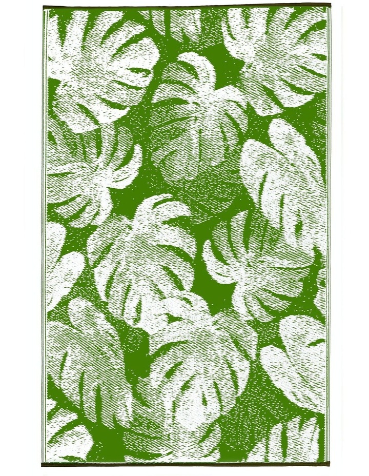 120x179 cm Fab Habitat Indoor/Outdoor Recycled Plastic Rug Mat Panama Green image 2