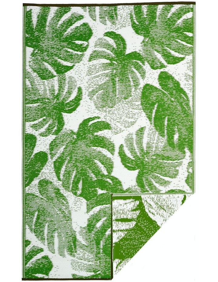 120x179 cm Fab Habitat Indoor/Outdoor Recycled Plastic Rug Mat Panama Green image 3