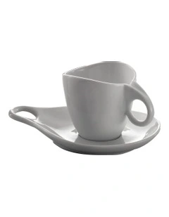 Milla Tea Cups and Sacucers Set of 6 in Porcelain