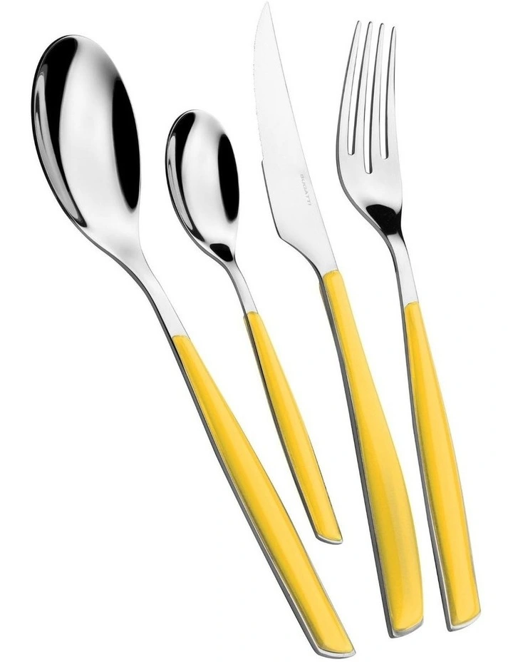 Glamour 24 Piece Cutlery Set in Yellow image 1