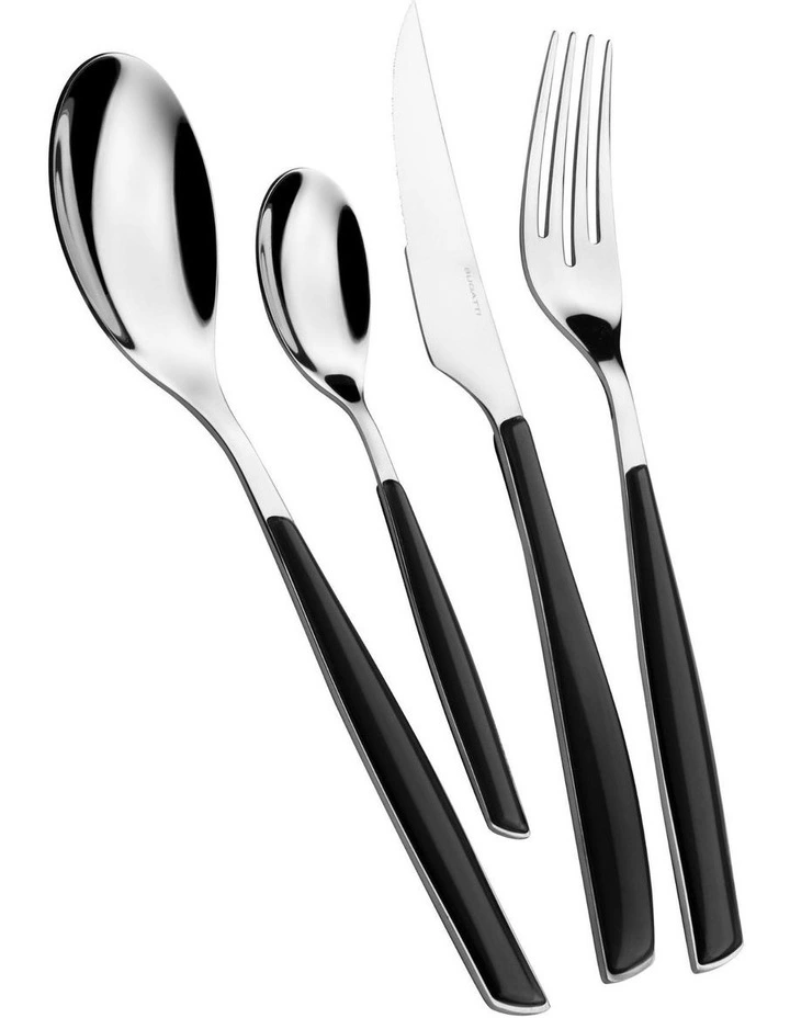 Glamour 24 Piece Cutlery Set in Black Piano image 1