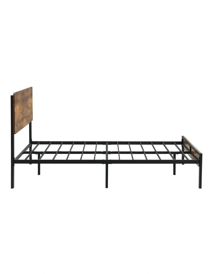 IHOMDEC Heavy Duty Metal Queen Size Bed Frame In Dark Brown image 3