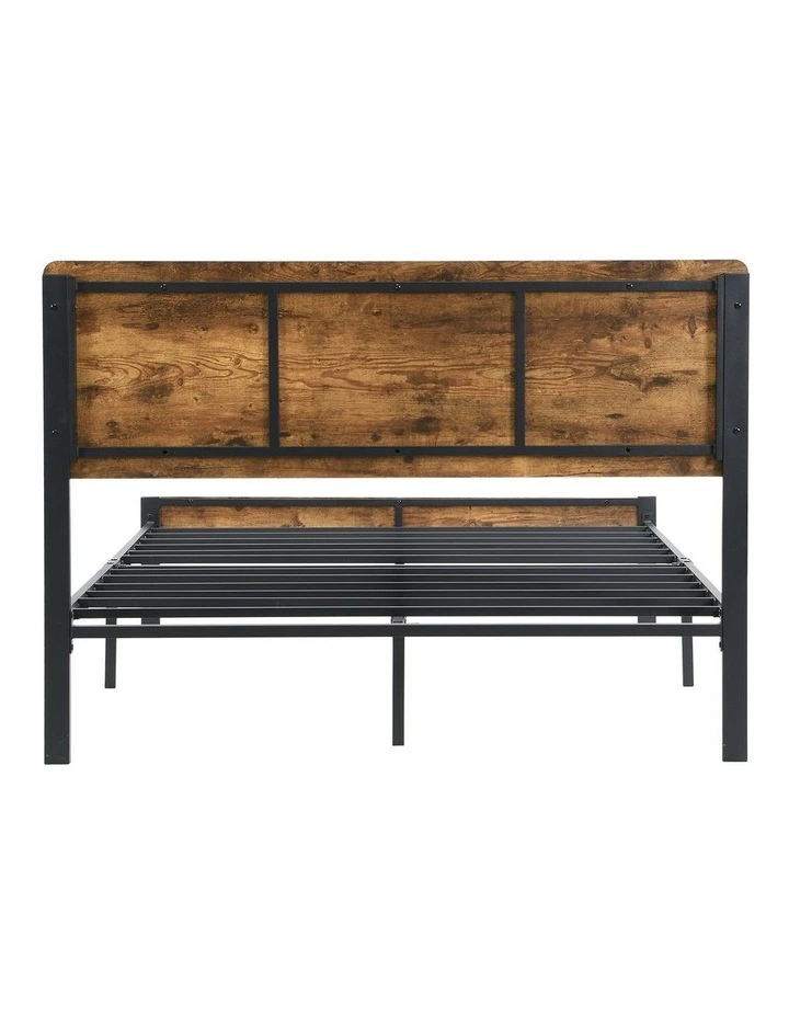 IHOMDEC Heavy Duty Metal Queen Size Bed Frame In Dark Brown image 4