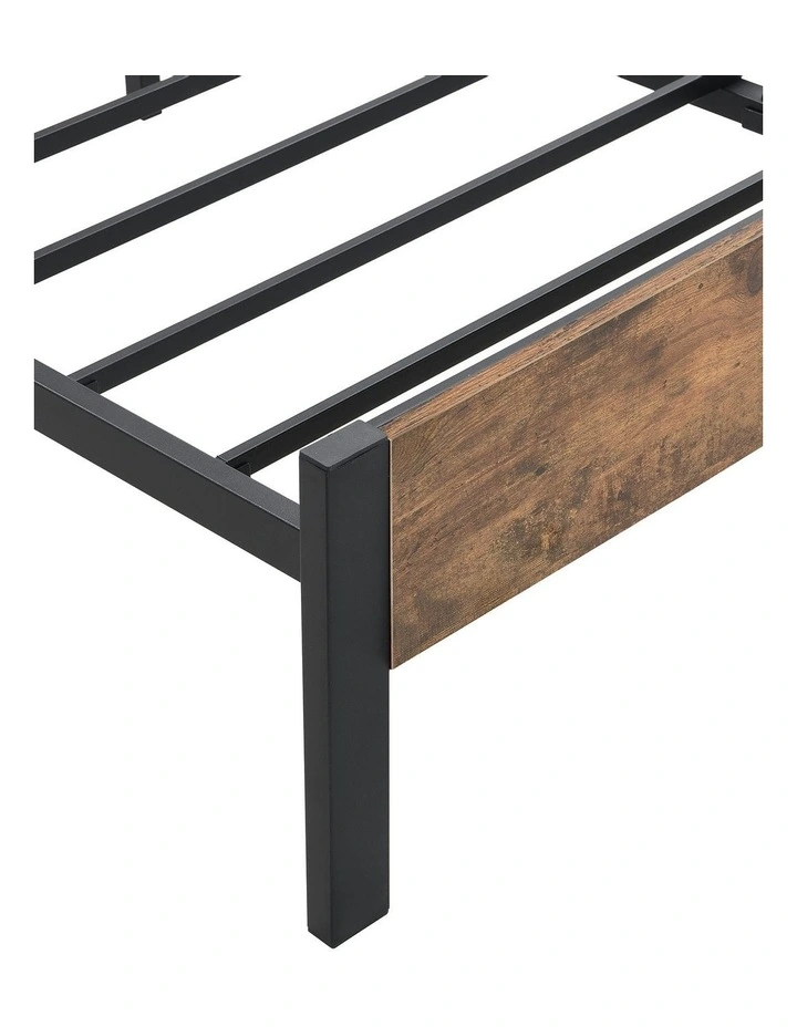 IHOMDEC Heavy Duty Metal Queen Size Bed Frame In Dark Brown image 5