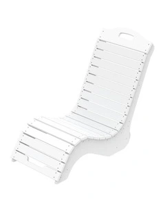 High-Density Polyethylene Outdoor Adirondack Lounge Chair in White