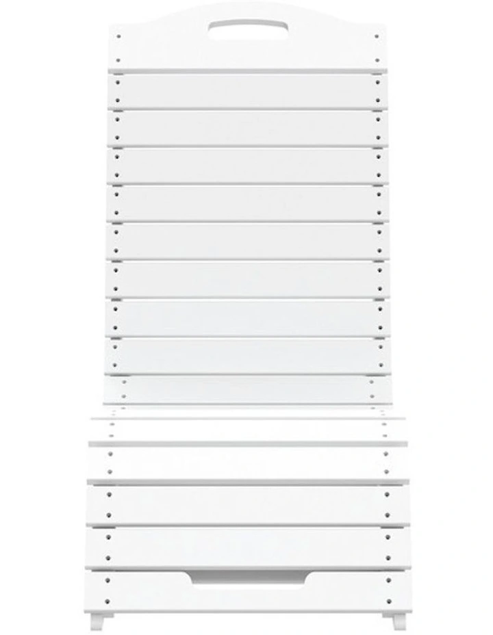 High-Density Polyethylene Outdoor Adirondack Lounge Chair in White image 2