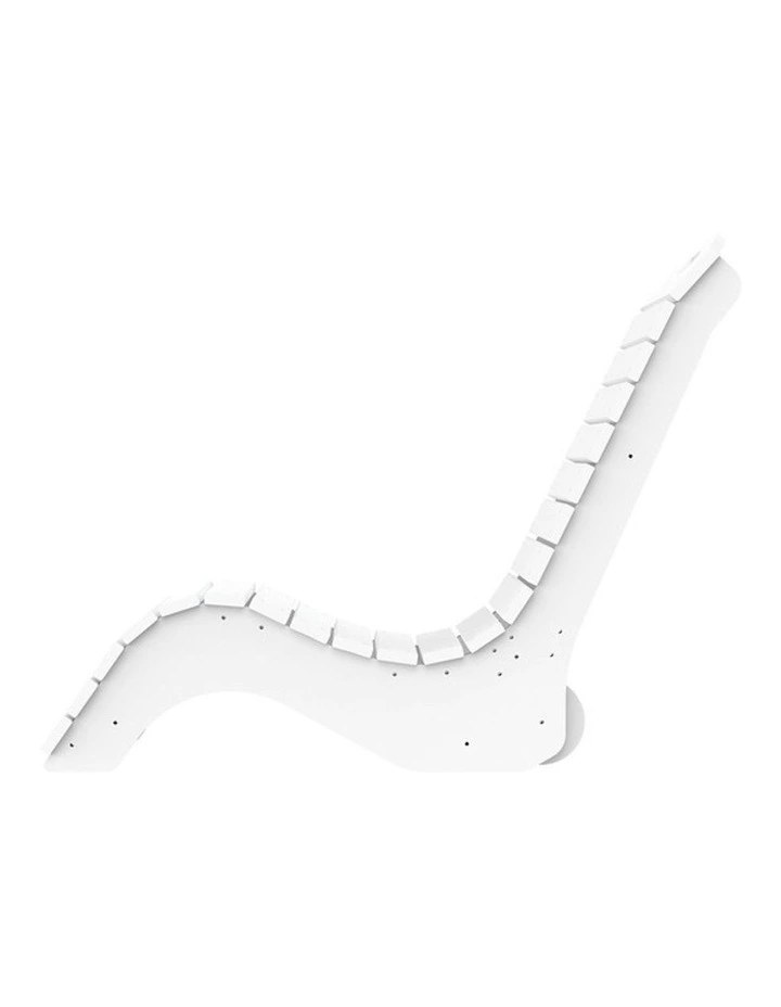 High-Density Polyethylene Outdoor Adirondack Lounge Chair in White image 3