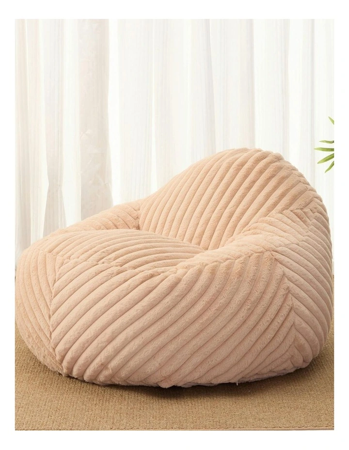 L-Shape Stripe Upholstery Compression Sofa in Camel image 7