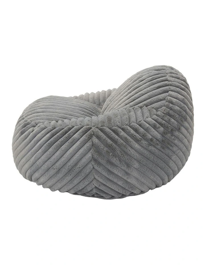 L-Shape Stripe Upholstery Compression Sofa in Grey image 3
