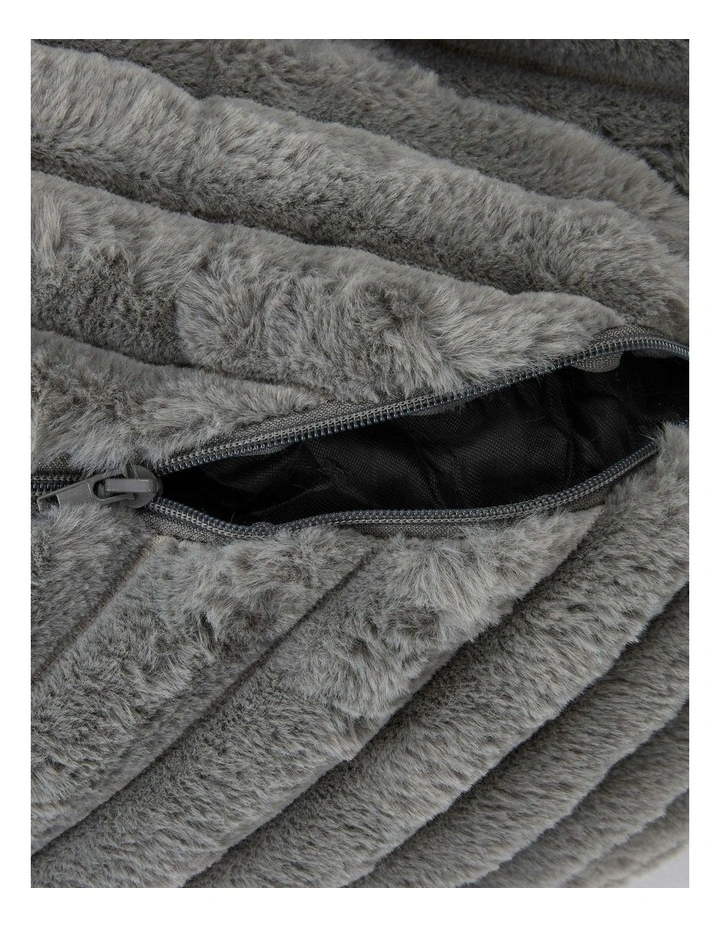 L-Shape Stripe Upholstery Compression Sofa in Grey image 5