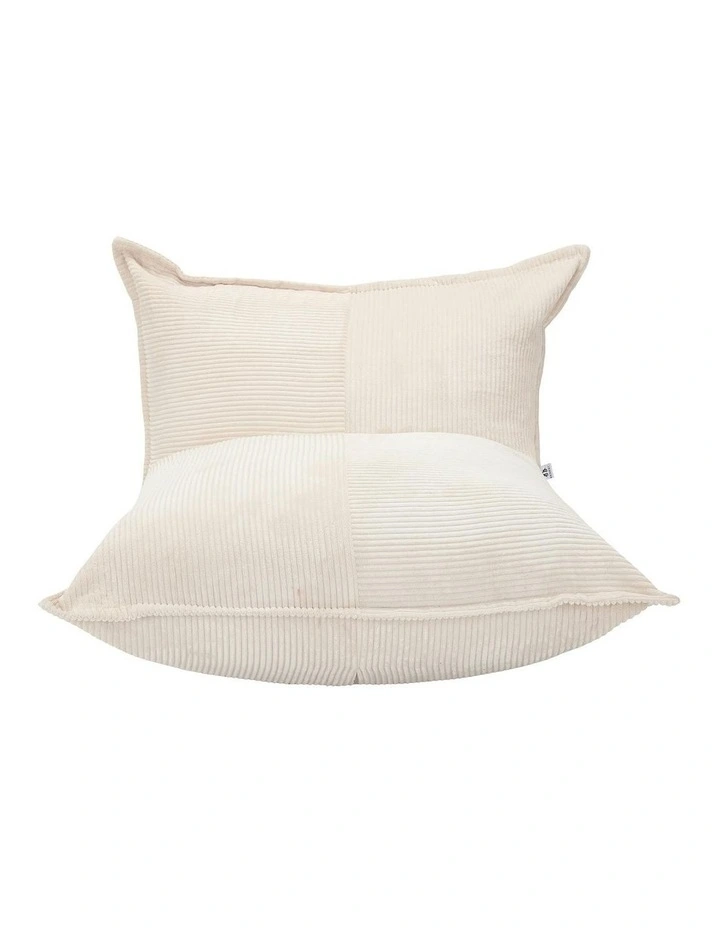 L-Shape Upholstery Corduroy Compression Sofa in Beige image 2