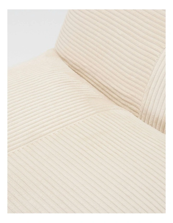 L-Shape Upholstery Corduroy Compression Sofa in Beige image 4