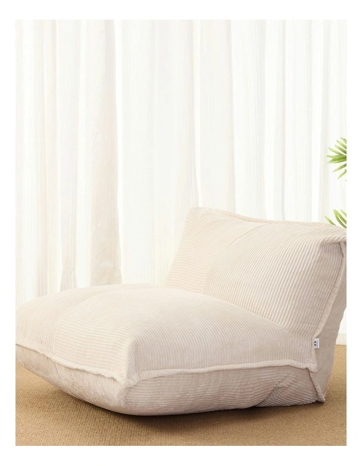 L-Shape Upholstery Corduroy Compression Sofa in Beige image 7