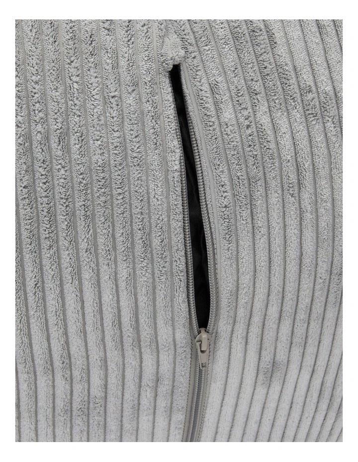 L-Shape Upholstery Corduroy Compression Sofa in Grey image 5