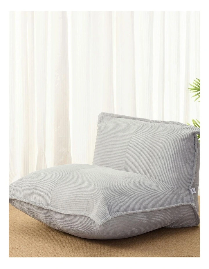 L-Shape Upholstery Corduroy Compression Sofa in Grey image 7