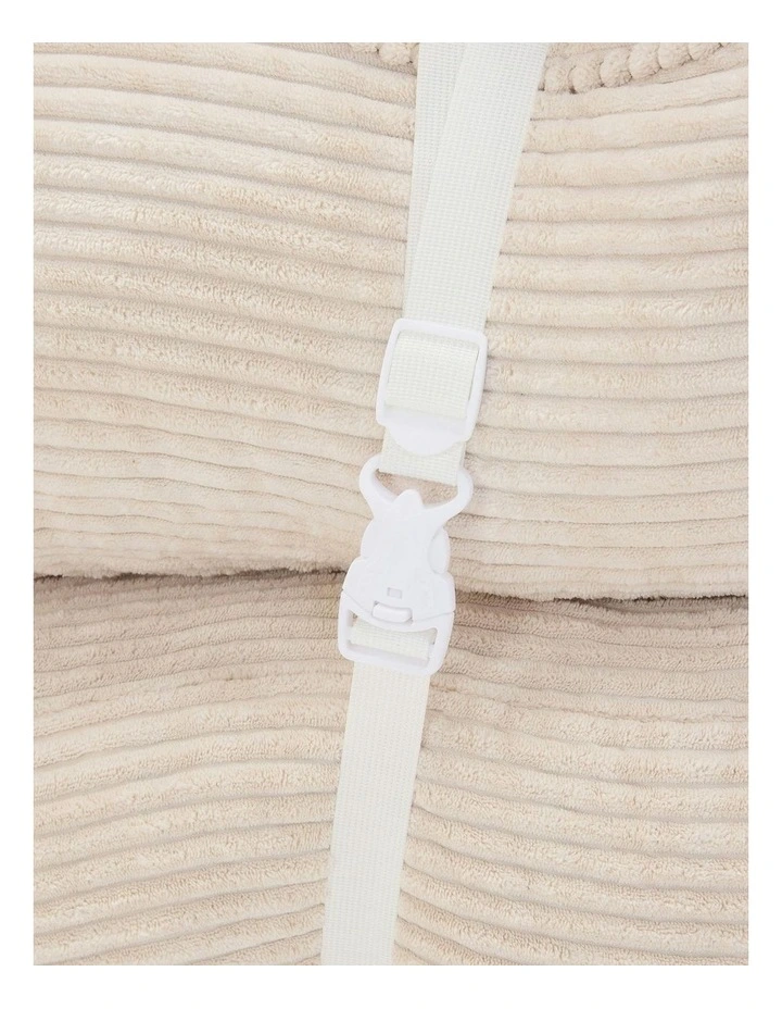 Multi-Function Button Fordable Corduroy Compression Lazy Sofa in Beige image 6