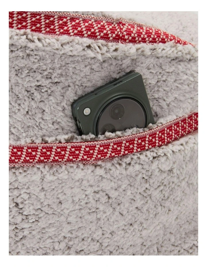 Upholstery Bean Bag Compression Lazy Sofa in Grey image 6