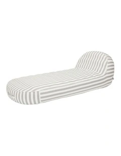 Outdoor Stripes Shape Waterproof Inflatable Sofa in Dark Blue & White