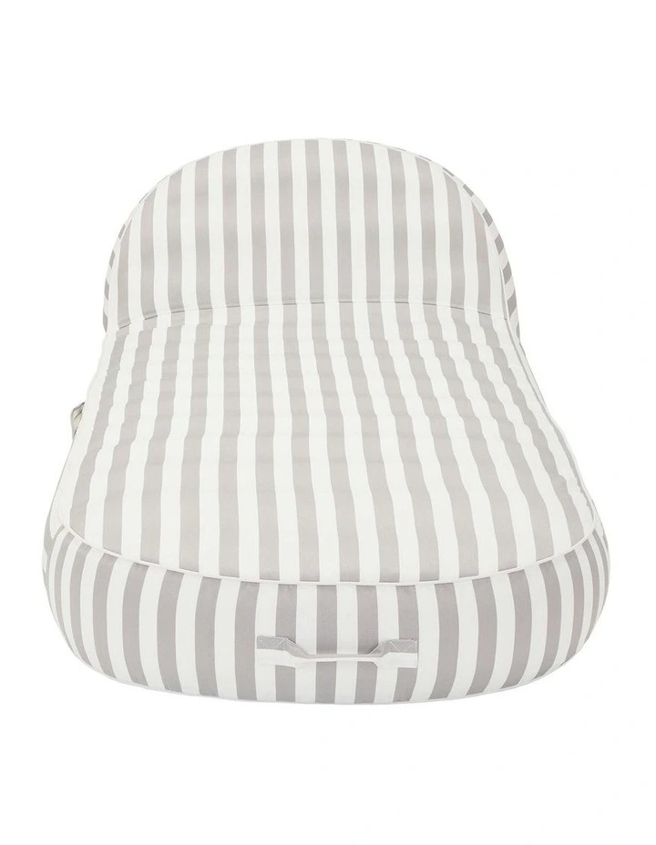 Outdoor Stripes Shape Waterproof Inflatable Sofa in Dark Blue & White image 2