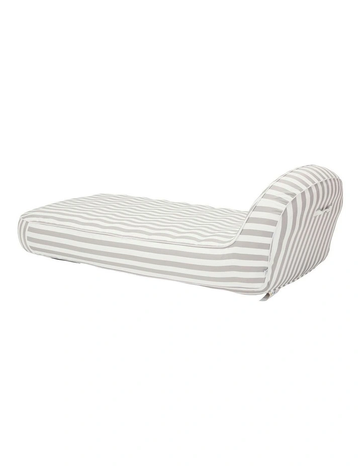 Outdoor Stripes Shape Waterproof Inflatable Sofa in Dark Blue & White image 3