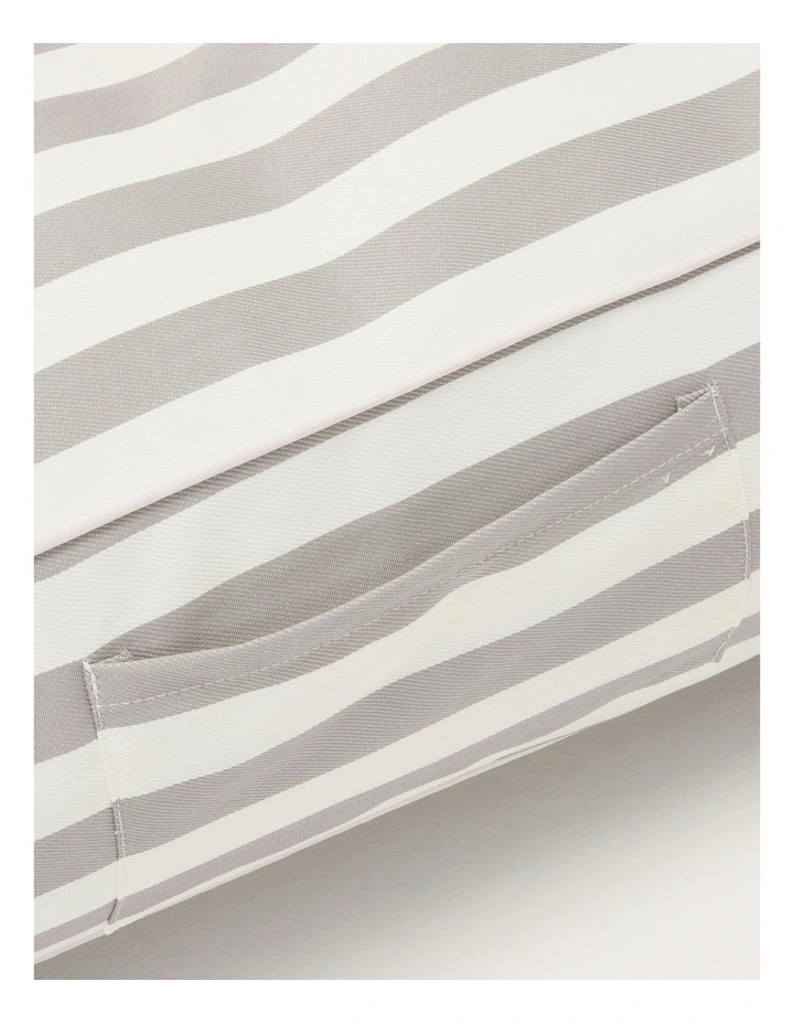 Outdoor Stripes Shape Waterproof Inflatable Sofa in Dark Blue & White image 5