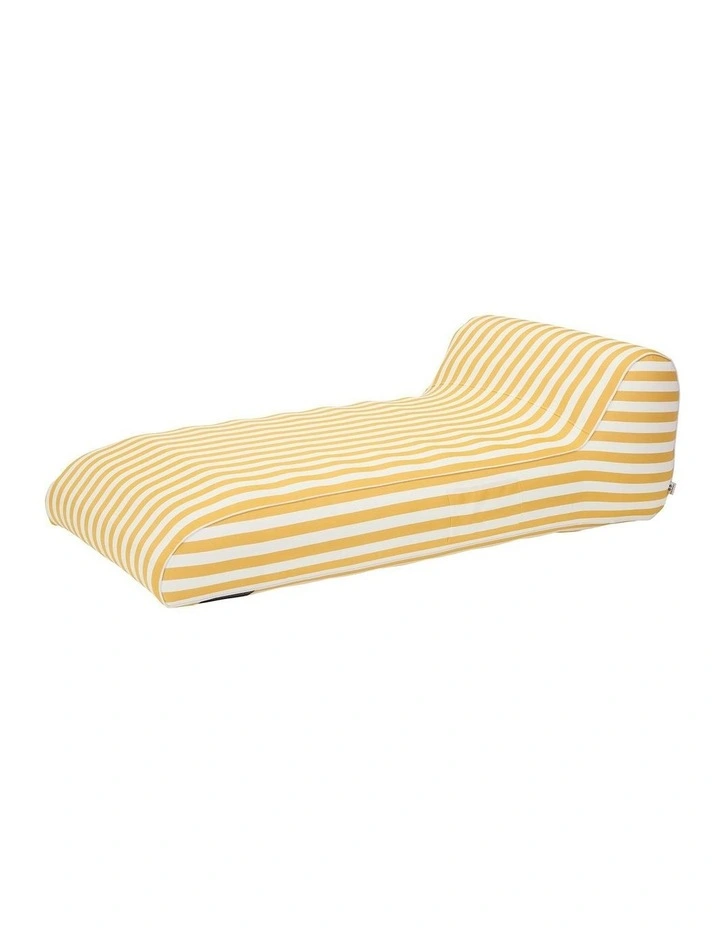 Outdoor Stripes Shape Waterproof Inflatable Lounge Chair in Yellow & White image 1