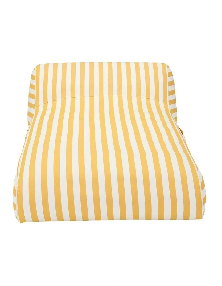 Outdoor Stripes Shape Waterproof Inflatable Lounge Chair in Yellow & White image 2