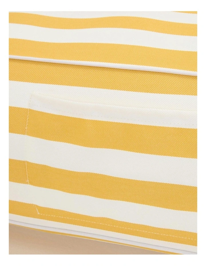 Outdoor Stripes Shape Waterproof Inflatable Lounge Chair in Yellow & White image 5