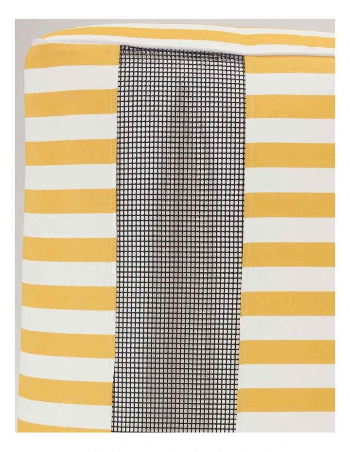 Outdoor Stripes Shape Waterproof Inflatable Lounge Chair in Yellow & White image 6