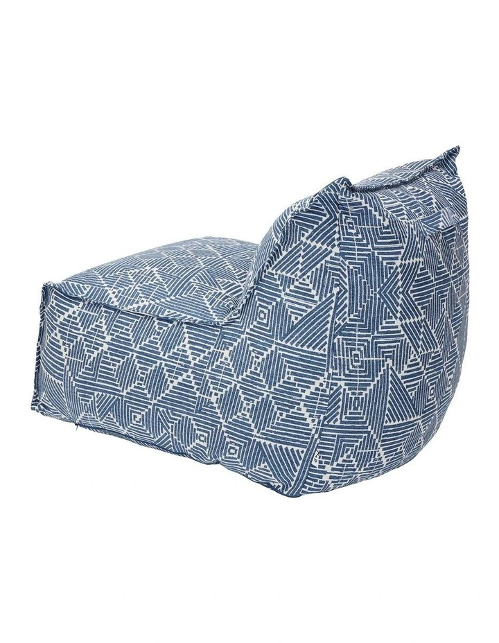 Outdoor Jacquard Fabric Waterproof Compression Sofa With Ottoman in Blue image 6