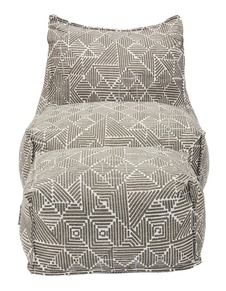 Outdoor Jacquard Fabric Waterproof Compression Sofa With Ottoman in Grey image 2