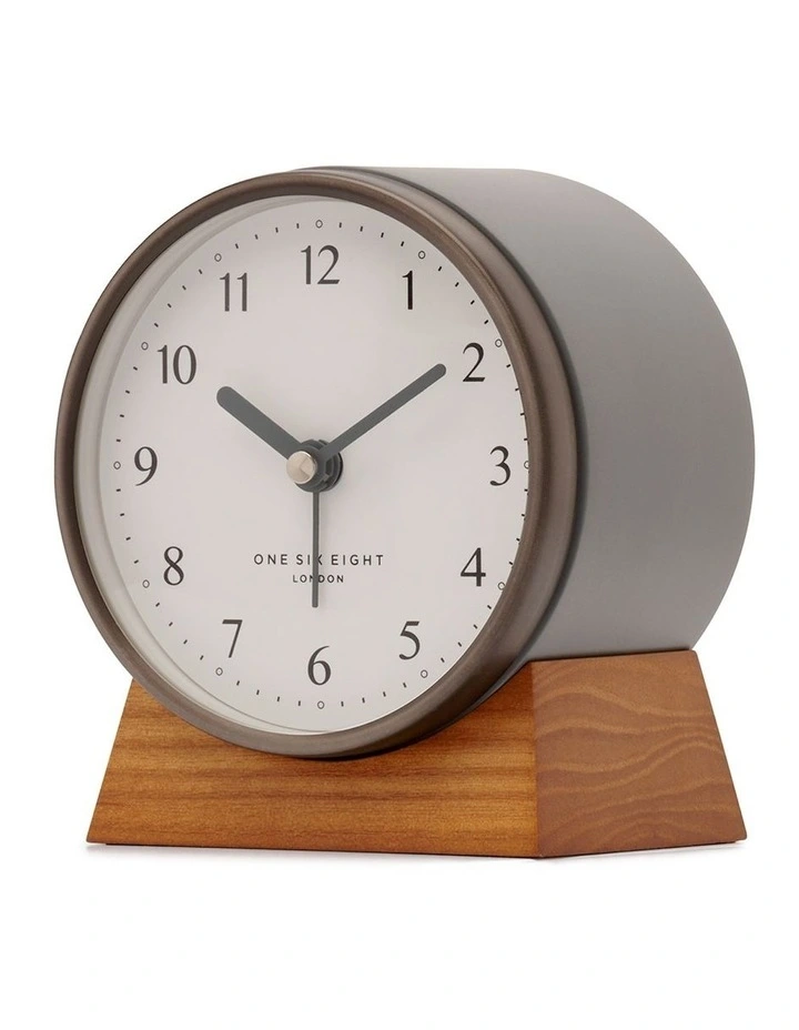 Nina Silent Alarm Clock in Charcoal Grey image 1