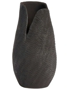 Hazel Vase 23cm in Black