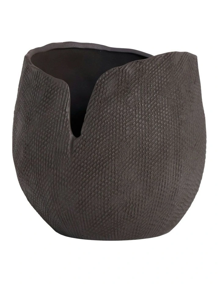 Clover Vase 20cm in Black image 1