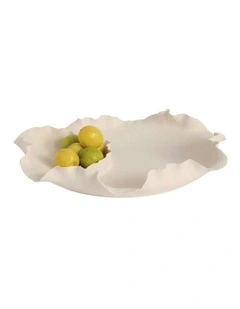 Talia Bowl Speckled 34cm in Cream