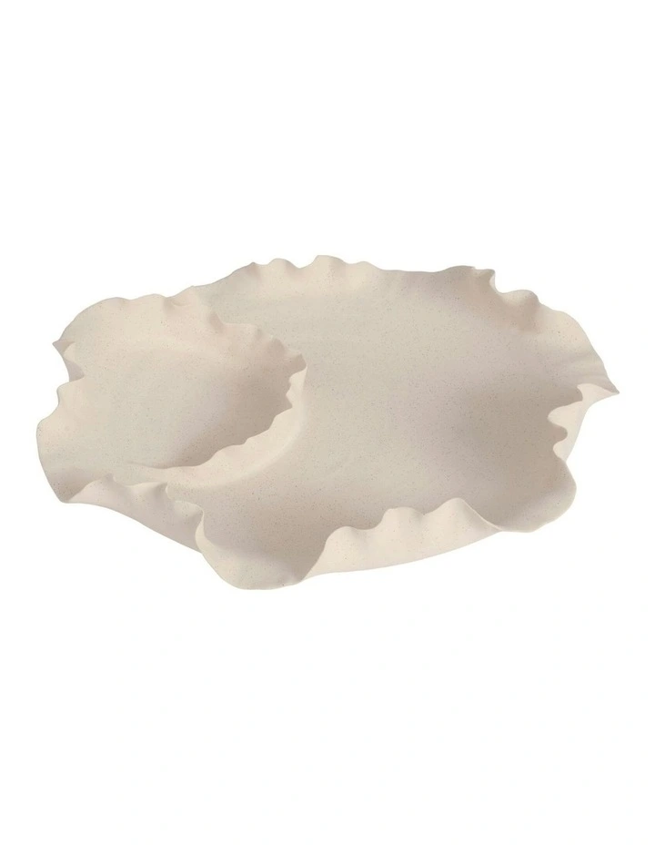 Talia Bowl Speckled 34cm in Cream image 2