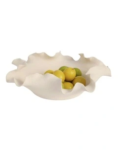 Nicola Bowl Speckled 40cm in Cream