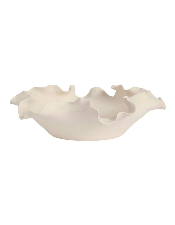 Nicola Bowl Speckled 40cm in Cream image 2