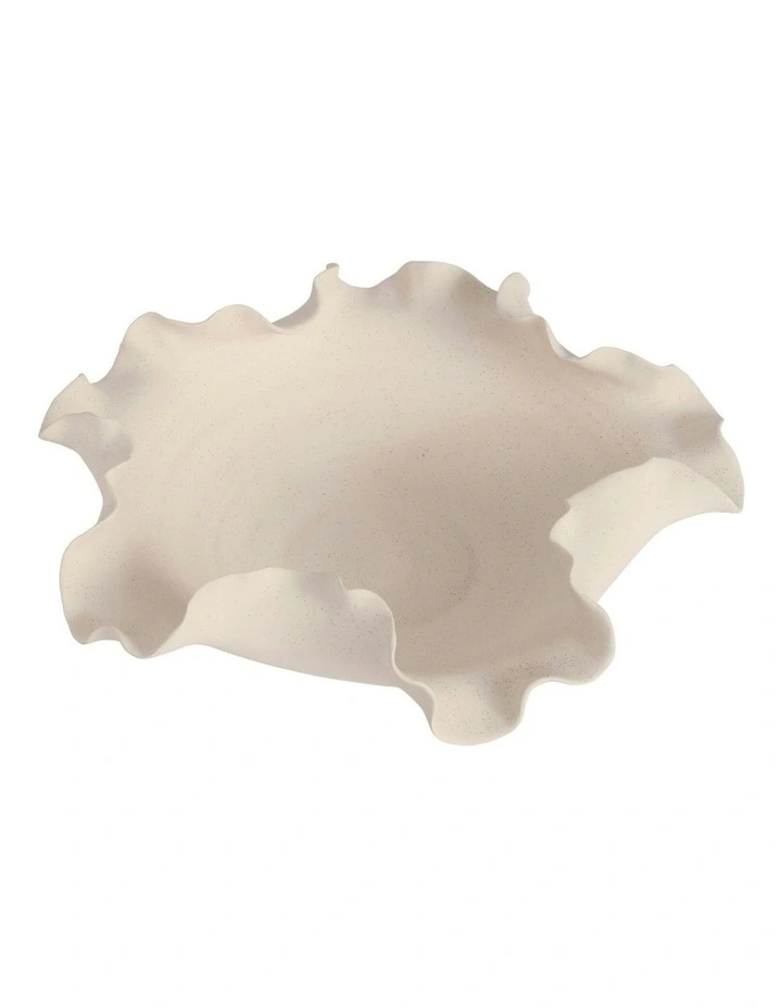 Nicola Bowl Speckled 40cm in Cream image 3