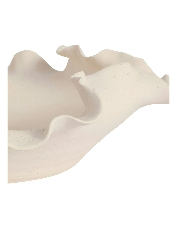 Nicola Bowl Speckled 40cm in Cream image 4