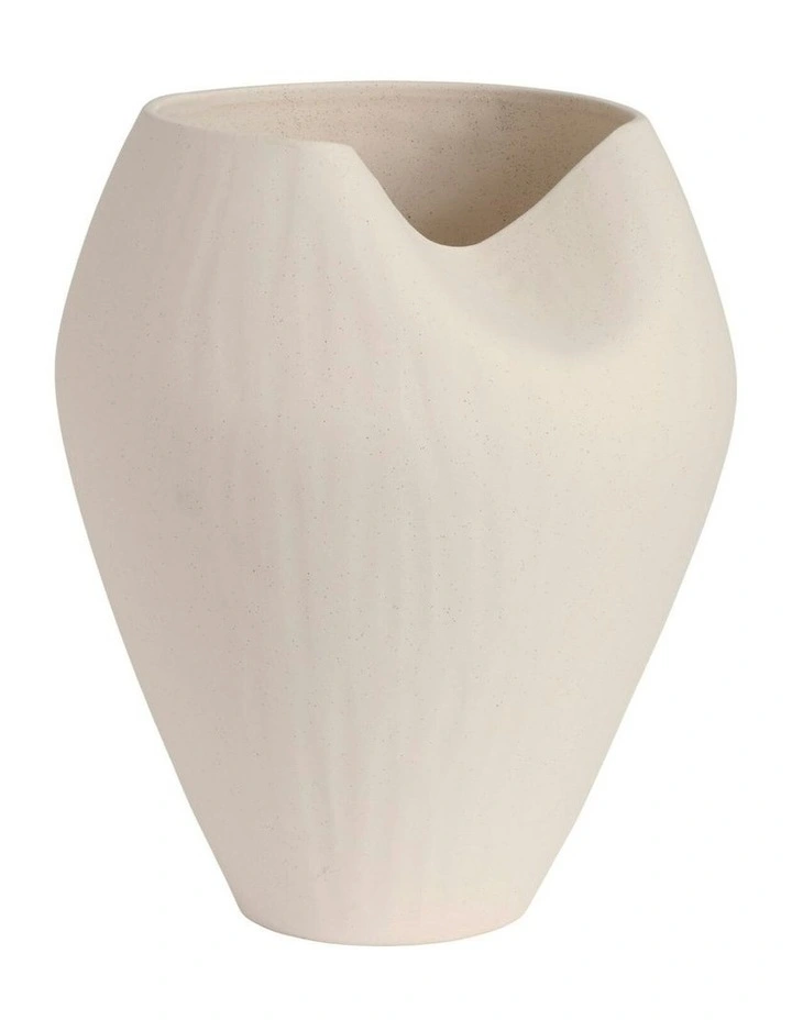 Leah Vase Speckled 43cm in Cream image 1