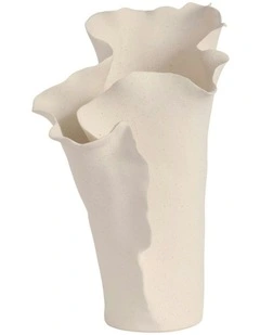 Sarah Vase Speckled 39cm in Cream