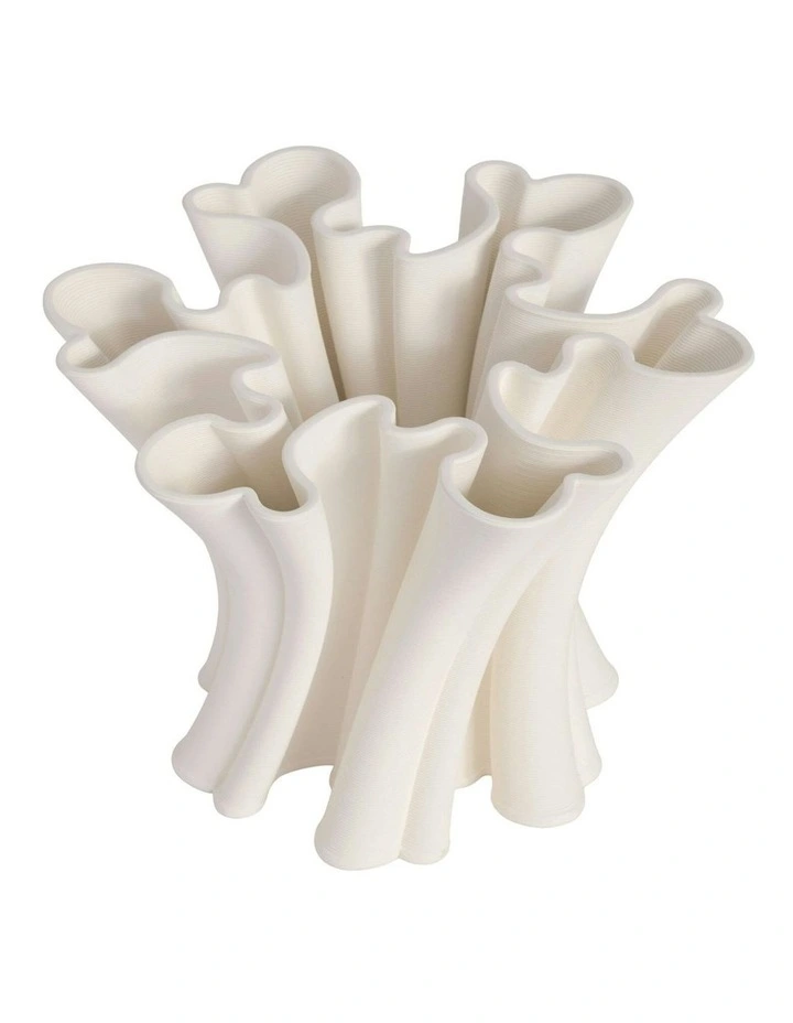 Daisy Vessel 25cm in White image 2
