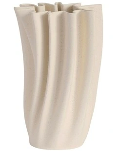 Ruth Speckle Vase 37cm in Cream