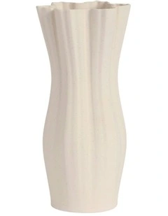 HEIDI Vase Speckle 36cm in Cream