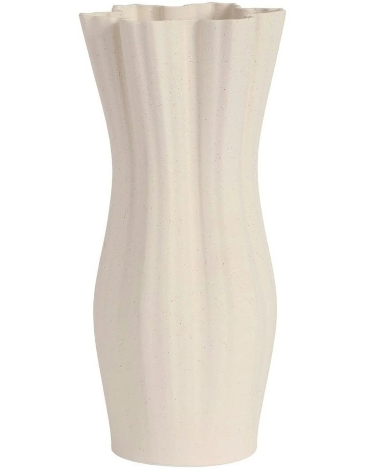 HEIDI Vase Speckle 36cm in Cream image 1