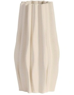 Fern Specked Vase 30cm in Cream