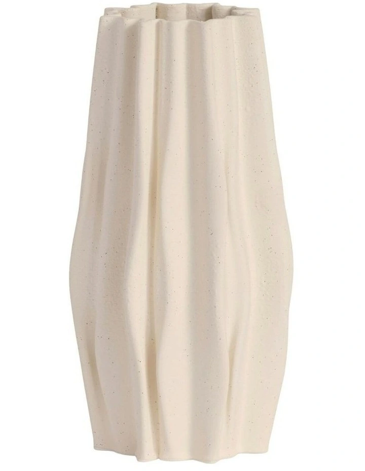 Fern Specked Vase 30cm in Cream image 1